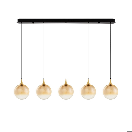 Lampadario da cucina con sfere pendenti led 3000k dimmerabile