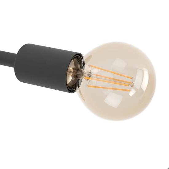 Bocadella 1 eglo plafoniera moderna nera 9 luci per salotto