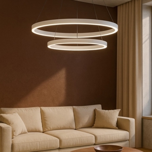 Visualizza i dettagli per Gea luce criseide lampadario moderno led 75w 3000k doppio anello Gea luce criseide lampadario moderno led 75w 3000k doppio anello