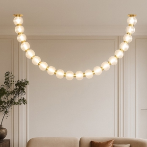 Maytoni amulet lampadario led 36w 3000k con sfere moderno