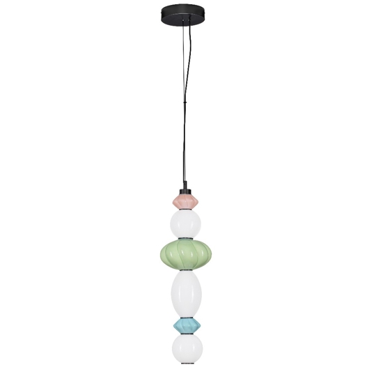 Lampada a sospensione da cucina moderna in vetro e ceramica led 3000k
