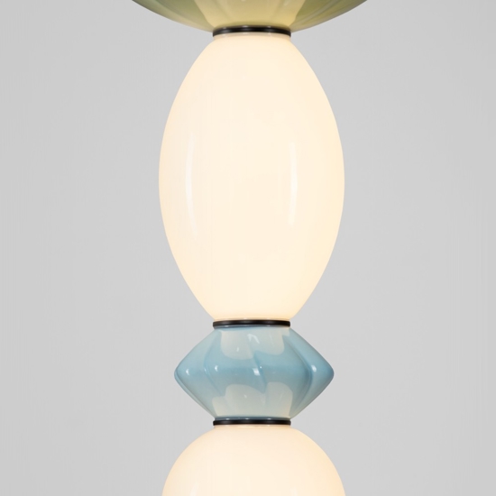 Lampada a sospensione da cucina moderna in vetro e ceramica led 3000k