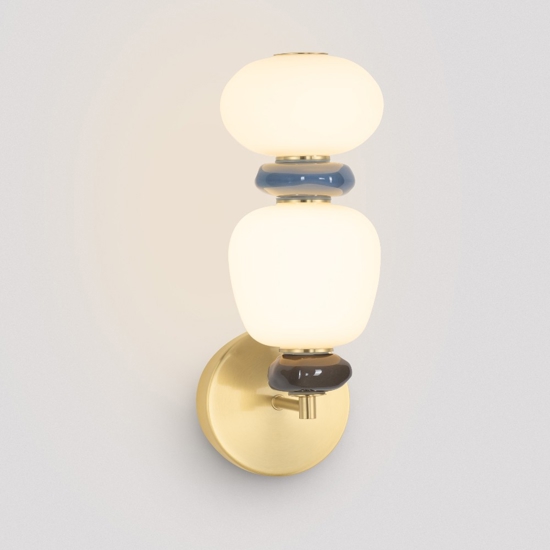 Applique da parete moderno in vetro e porcellana led 3000k
