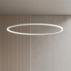 Lampadario cerchio 100cm bianco led dimmerabile