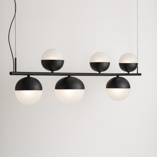 So mali nero ondaluce lampadario led moderno