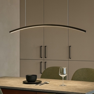 Vivida bow lampadario moderno nero per sala da pranzo 3000k 4000k