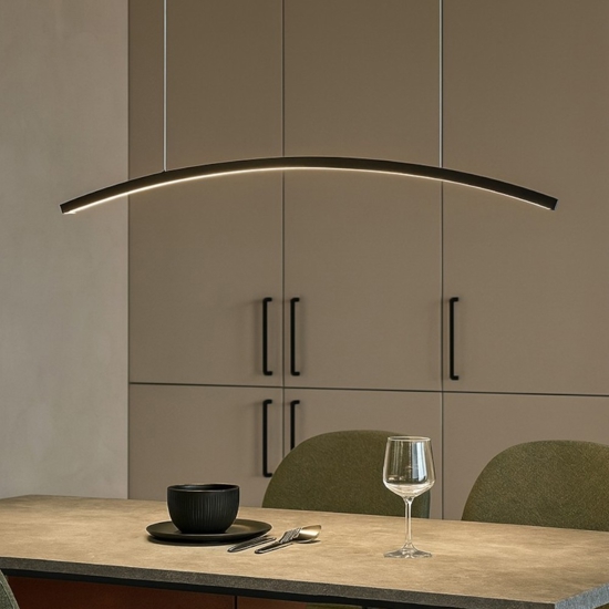 Vivida bow lampadario moderno nero per sala da pranzo 3000k 4000k