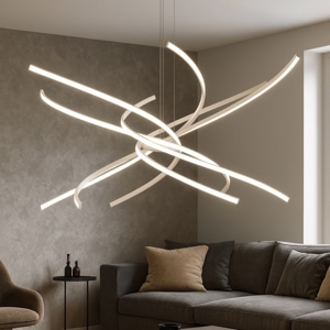 Tornado toplight lampadario moderno bianco led 88w 4000k