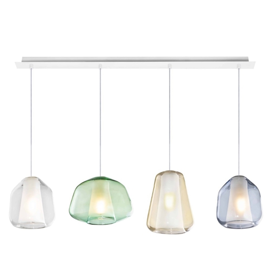 Lampadario da sala moderno vetri multicolor