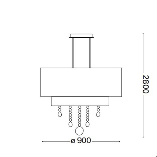 Opera sp10 lampadario di cristallo ideal lux