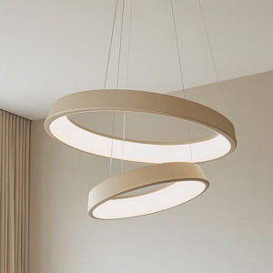 Affralux anelli diodi sabbia lampadario cerchi led 54w 3200k tortora