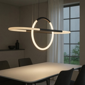 Lampadario a led design per soggiorno moderno nero 3000k fp