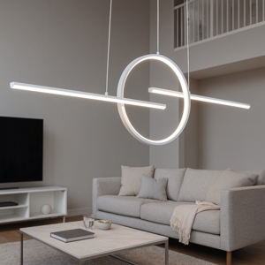 Visualizza i dettagli per Lampadario bianco per soggiorno moderno led dimmerabile Lampadario bianco per soggiorno moderno led dimmerabile