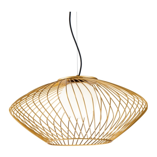 Maytoni lampadario design metallo oro per soggiorno plec