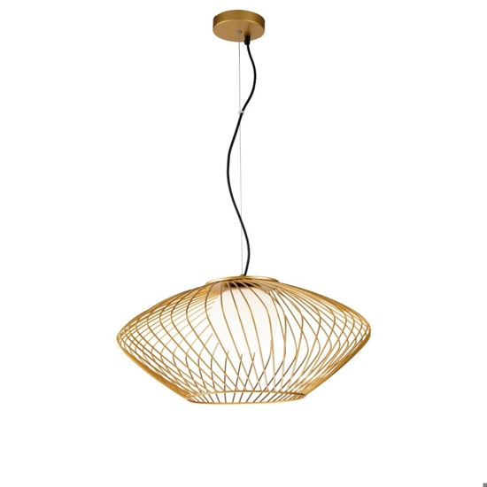 Maytoni lampadario design metallo oro per soggiorno plec