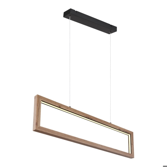 Lampadario di legno led 24w 3000k moderno per tavolo soggiorno