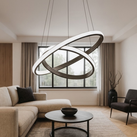 Lampadario led iole s2 titanio gea luce led 40w 3000k