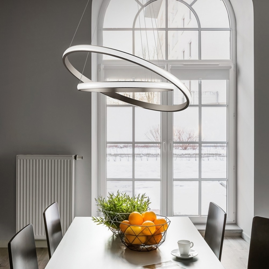 Lampadario led iole s2 titanio gea luce led 40w 3000k