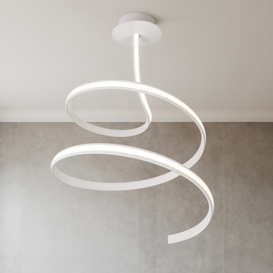 Lampadario led bianco 48w 4000k vivida ribbon design