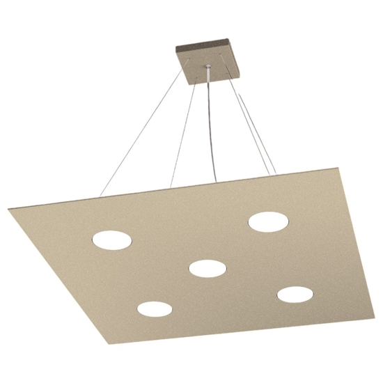 Lampadario particolare quadrato moderno sabbia per soggiorno
