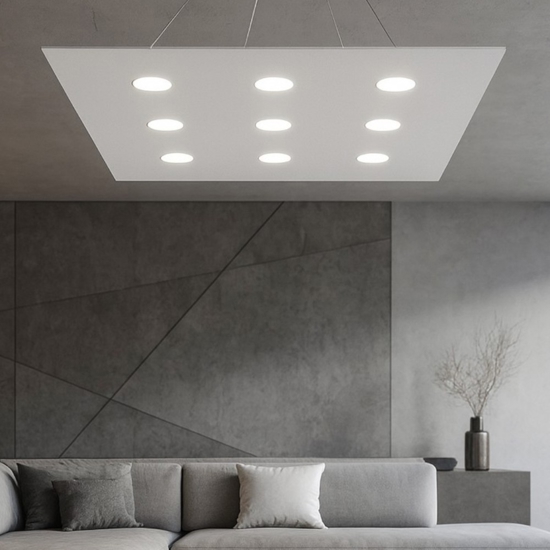 Lampadario moderno grigio per soggiorno toplight area