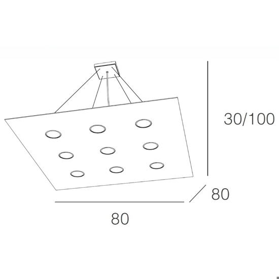 Lampadario moderno grigio per soggiorno toplight area