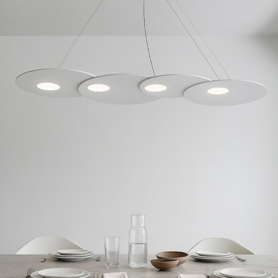 Lampadario design moderno bianco per soggiorno toplight cloud