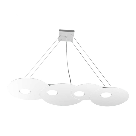 Lampadario design moderno bianco per soggiorno toplight cloud