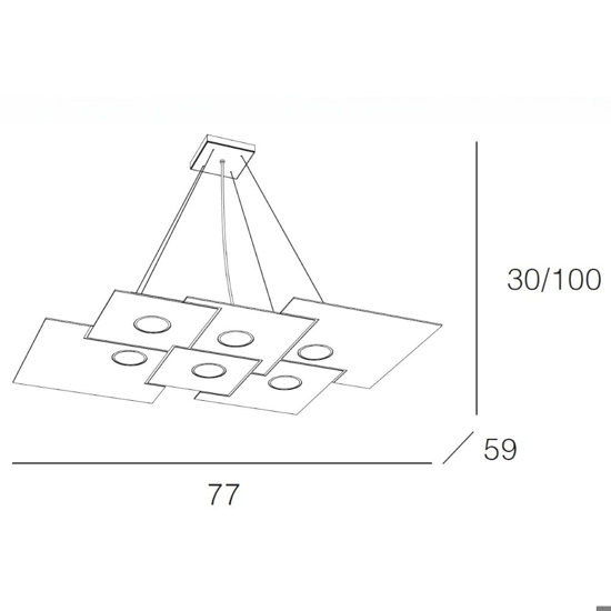 Toplight plate lampadario soggiorno moderno sabbia