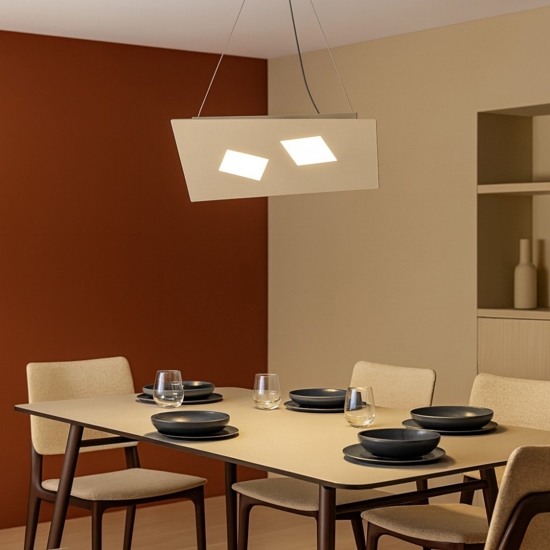 Lampadario particolare moderno sabbia design rettangolare