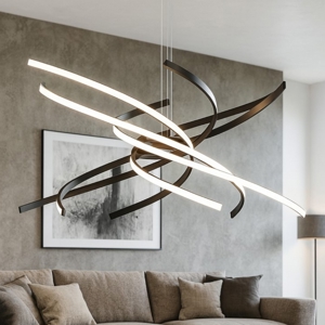 Visualizza i dettagli per Lampadario moderno led 69w 4000k tornado nero toplight per soggiorno Lampadario moderno led 69w 4000k tornado nero toplight per soggiorno