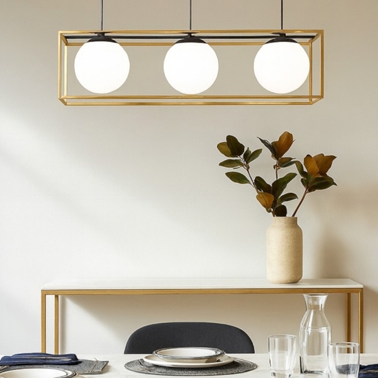 Lingotto sp3 ideal lux lampadario particolare per soggiorno oro ottone nero