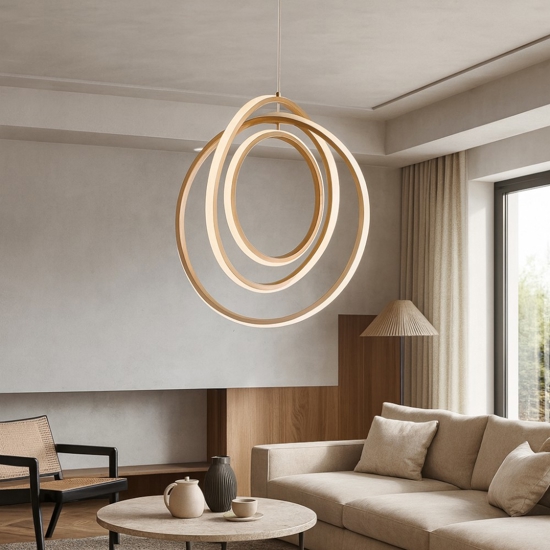 Lampadario ondaluce so golden 50 oro design moderno led