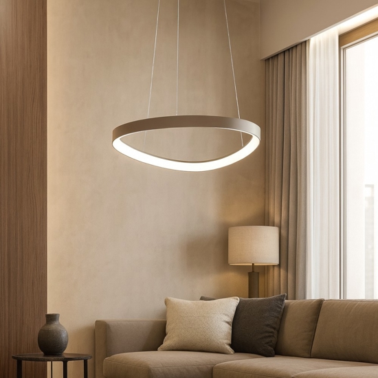 Vivida lifering lampadario moderno sabbia led 48w 3000k-4000k