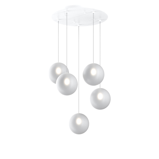 Toplight lampadario moderno per soggiorno vetri bianchi