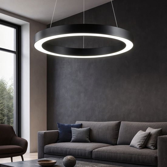 Ideal lux oracle sp d60 lampadario design particolare led 33w 3000k nero