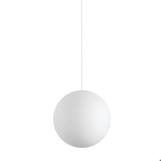Carta sp1 d60 lampadario moderno sfera bianca effetto carta ideal lux