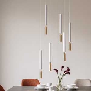 Visualizza i dettagli per Ondaluce so tubic 6 lampadario multipla 6 luci led bianco e oro Ondaluce so tubic 6 lampadario multipla 6 luci led bianco e oro