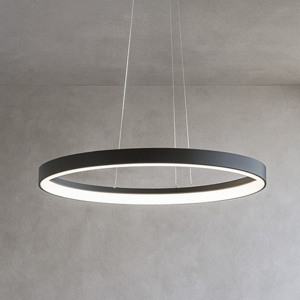Vivida lifering-o nero lampadario ovale led 40w 3000k 4000k