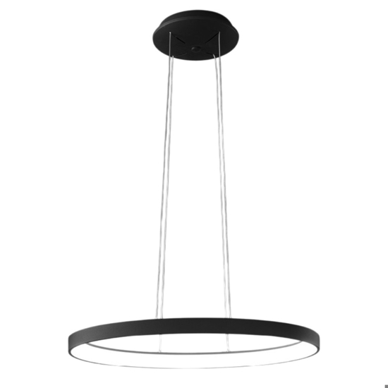 Vivida lifering-o nero lampadario ovale led 40w 3000k 4000k