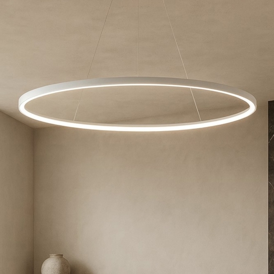 Lampadario ovale titanio led 80w 3000k 4000k vivida lifering-o