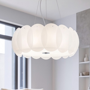 Visualizza i dettagli per Ovalino sp8 ideal lux lampadario moderno particolare vetri satinati Ovalino sp8 ideal lux lampadario moderno particolare vetri satinati