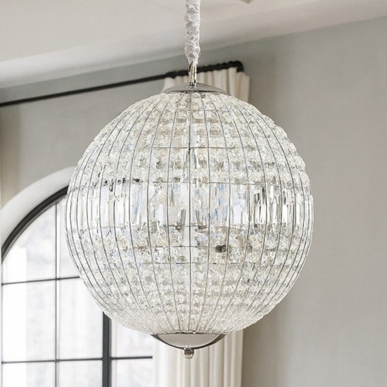 Luxor sp6 ideal lux lampadario di cristallo per ingresso sfera Luxor sp6 ideal lux lampadario di cristallo per ingresso sfera