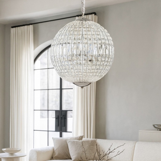 Luxor sp6 ideal lux lampadario di cristallo per ingresso sfera Luxor sp6 ideal lux lampadario di cristallo per ingresso sfera