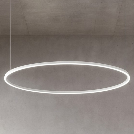 Oracle slim sp d150 round ideal lux lampadario bianco led 89w 3000k