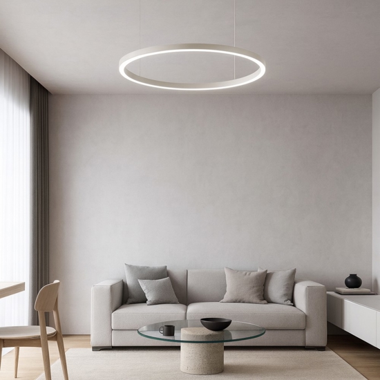 Ideal lux oracle slim sp d070 round led 3000k lampadario bianco