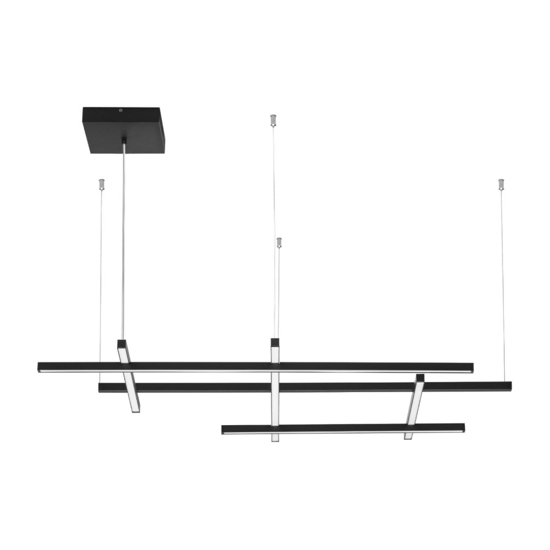 Lampadario geometrica nera moderna per soggiorno