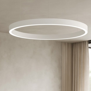 Lampadario cerchio bianco 80cm led 50w 2700k a 6000k dimmerabile
