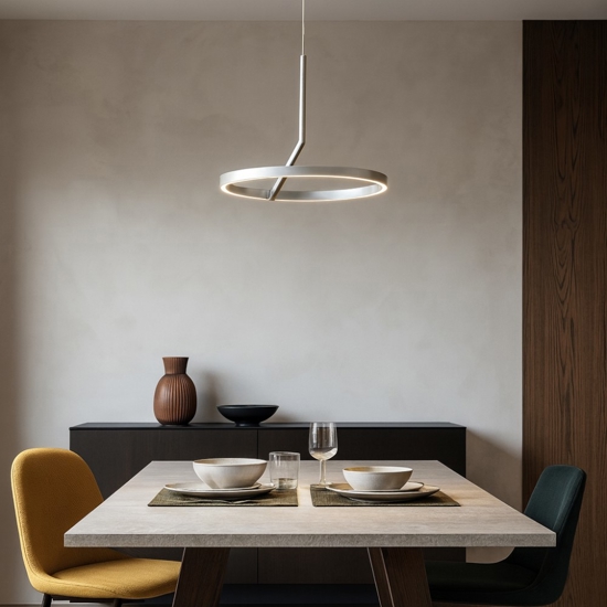 Vivida meridiana lampadario moderno titanio led 17w 3000k 4000k