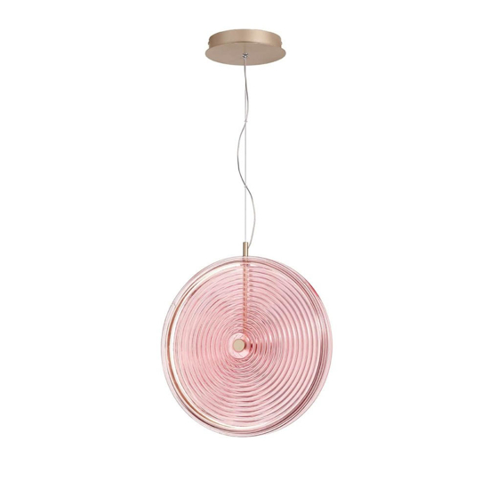 Ondaluce so jokey pc lampadario moderno vetro rosa led